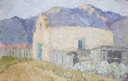 Cordelia Creigh Wilson Adobe Church oil on canvas